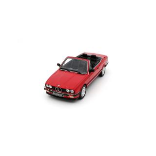 BMW 325i Convertible Bright Red 308 1986 OttO mobile 1:18 Resinemodell (Türen, Motorhaube... nicht zu öffnen!)